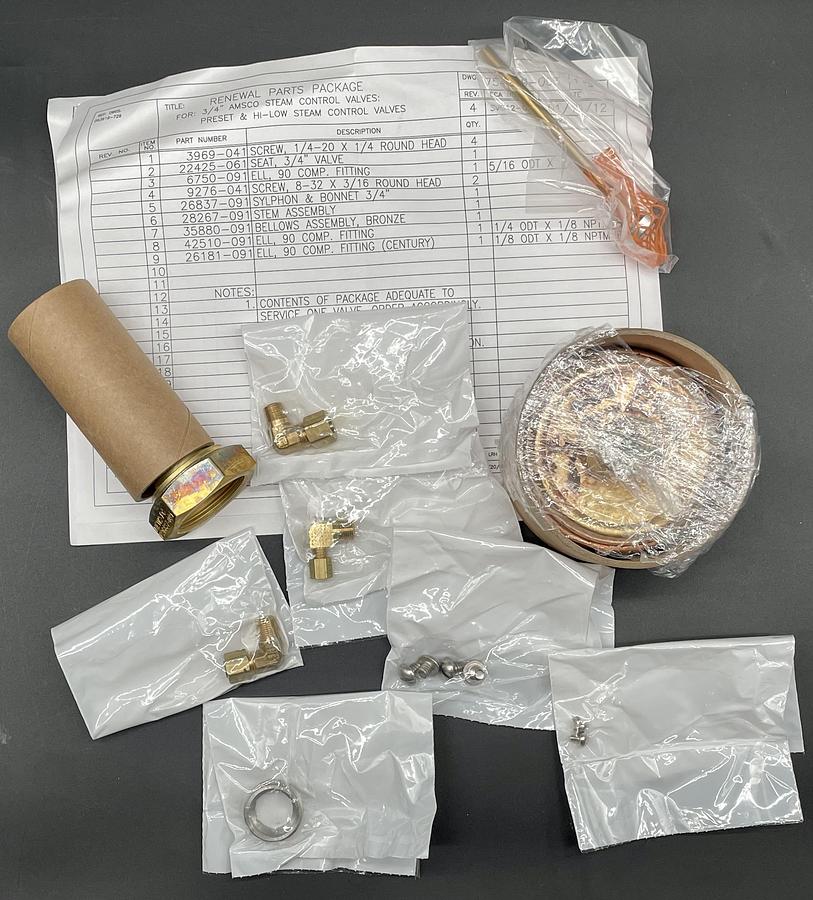 Steris P754359-003 Pressure-Reducing Valve Repair Kit