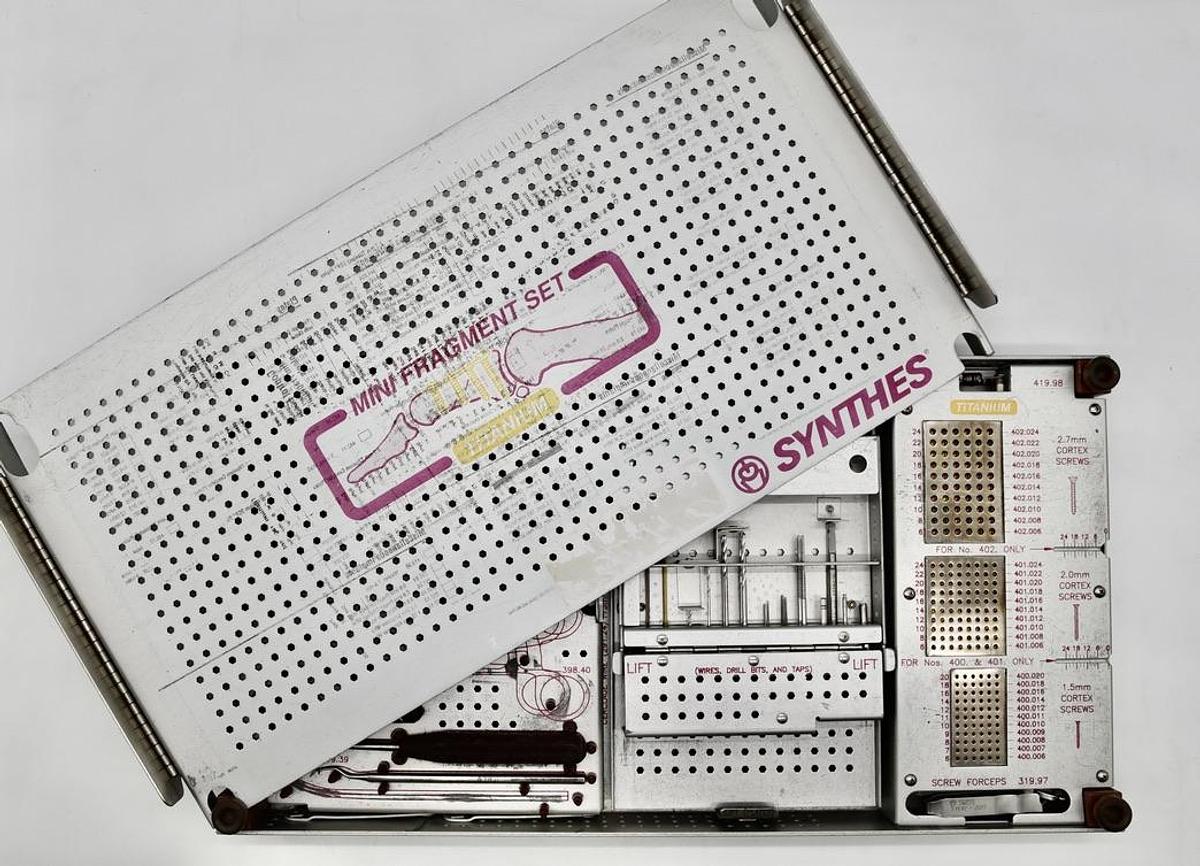 Used Synthes Surgical Mini Fragment Set, Titantium