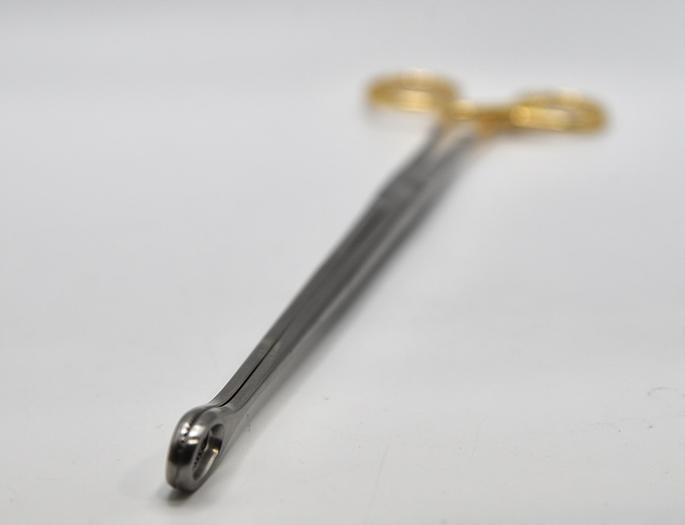 Used PILLING 84-1010 KAISER-PILLING Ring Forcep 1L, Long jaw, straight, 12-5/8" (32 cm)