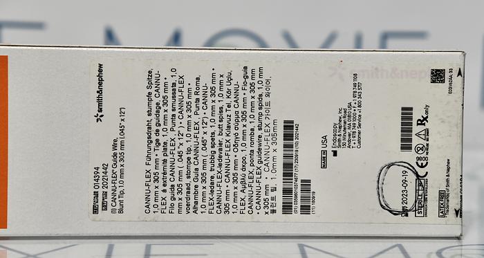 SMITH & NEPHEW 014394 CANNU-FLEX GUIDE WIRE: BLUNT TIP, 1.0MM X 305MM