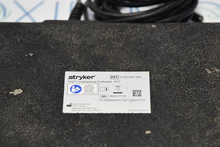 Used Stryker 5100-007-000 TPS™ Uni-Directional Footswitch