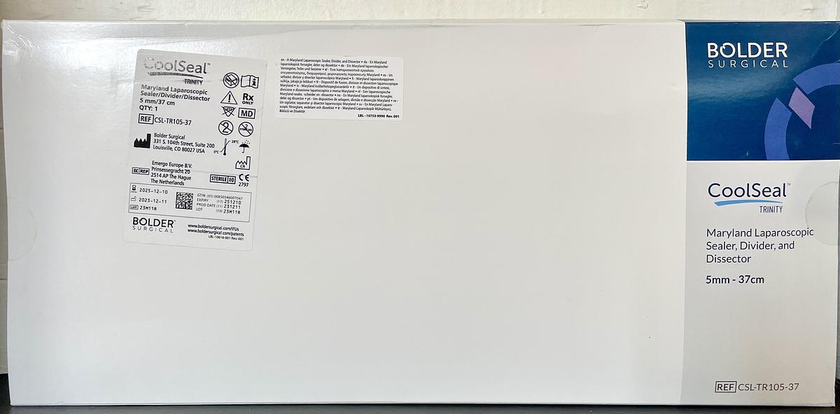 BOLDER SURGICAL CSL-TR105-37 CoolSeal Trinity Maryland Laparoscopic Sealer Divider and Dissector 5mm - 37cm