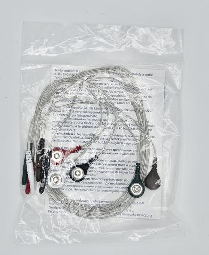 Covidien Kendall 31245189A Lead Wires 24". DIN/Snap, Red, White, Black, Green, Brown.