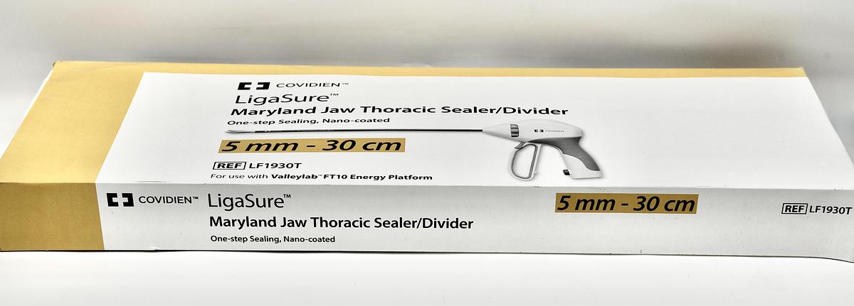 COVIDIEN LF1930T LIGASURE MARYLAND JAW THORACIC SEALER/DIVIDER ONE-STEP SEALING, NANO-COATED 5 MM - 30 CM