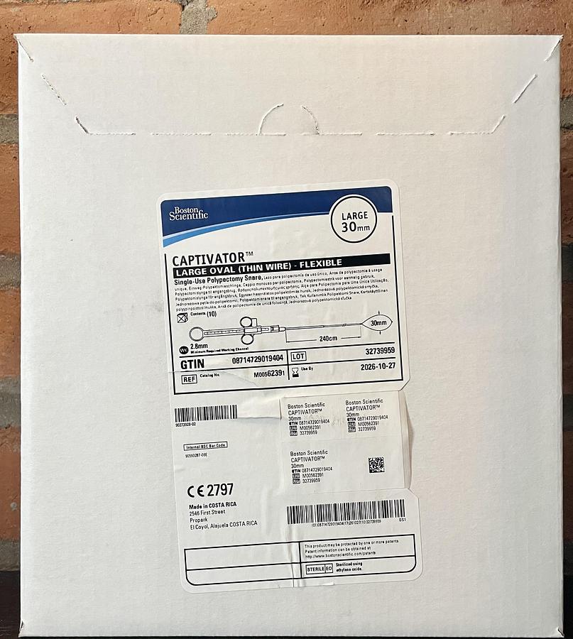 Boston Scientific M00562391 Captivator Large Oval Polypectomy Snare, 10/BX