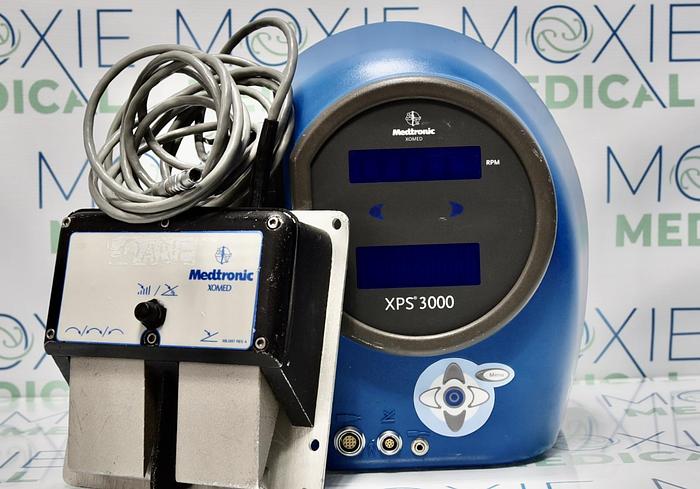 Used Medtronic XOMED XPS 3000 18-97102 Microdebrider Power Console and Footswitch 1895400