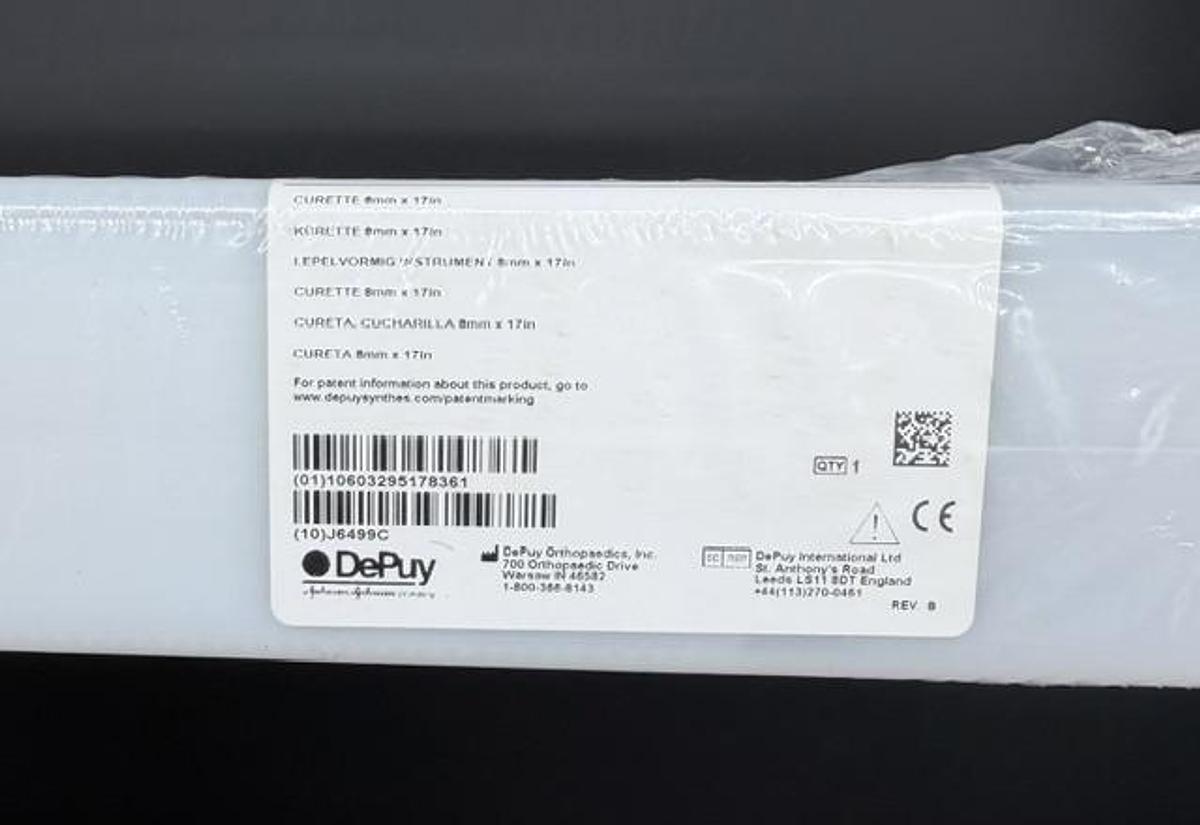 DEPUY (IRELAND) 6020-10-000 Bone Curette 8mm x 17in