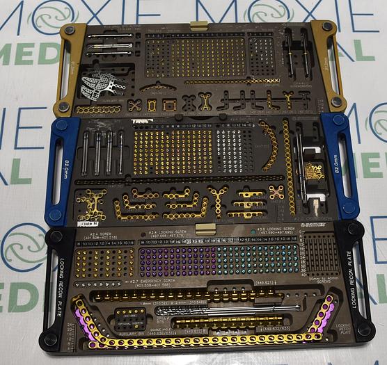Used SYNTHES maxillofacial craniofacial modular fixation system set