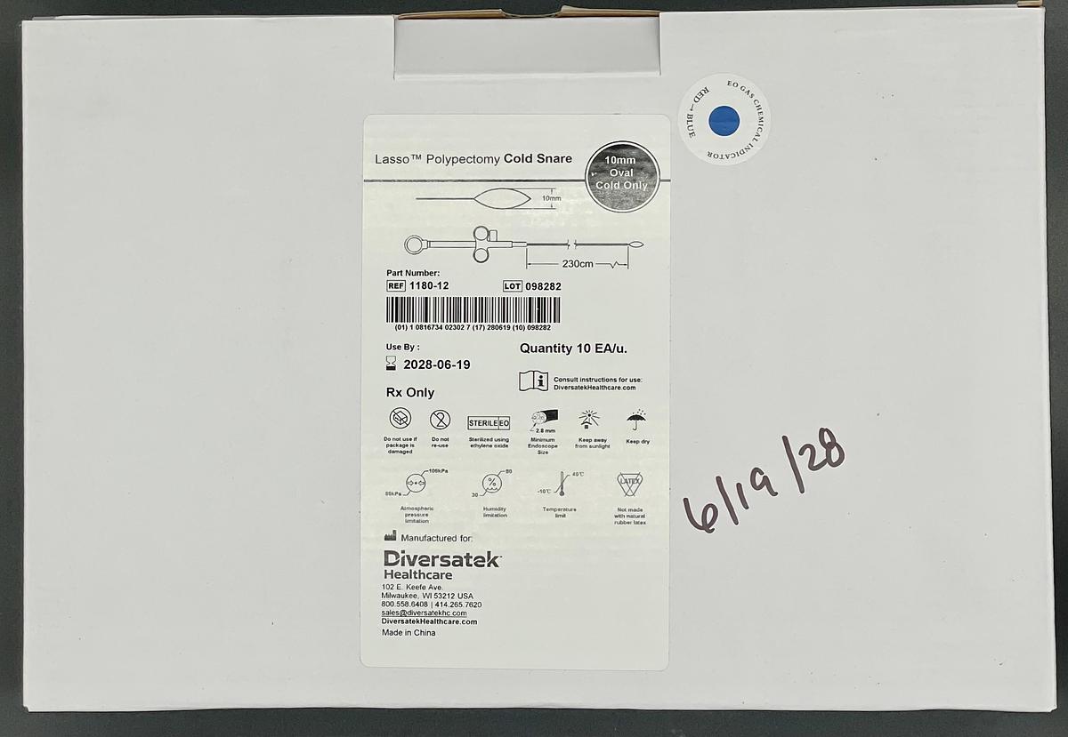 DIVERSATEK HEALTHCARE 1180-12 Lasso Polypectomy Snare, 10 Units/Per Box