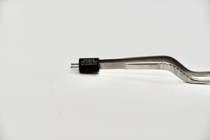 Used KIRWAN 20-1116AU71/8”(18.1cm) Yasargil Bayonet Non-stick Bipolar Forceps 1.0mm, 31/4"(8.3cm)