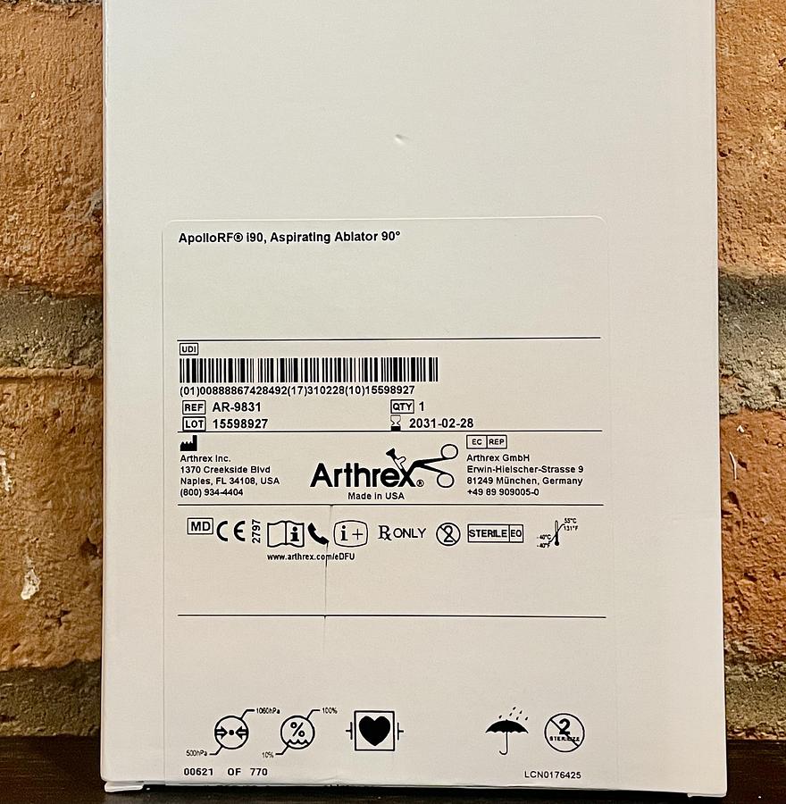 ARTHREX AR-9831 Apollo RF i90 Aspirating Ablator 90°