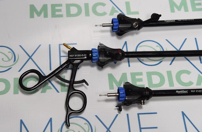 Used Lot of 3 Mediflex Surgical 10mm 42cm Nubert Grasping Forceps &