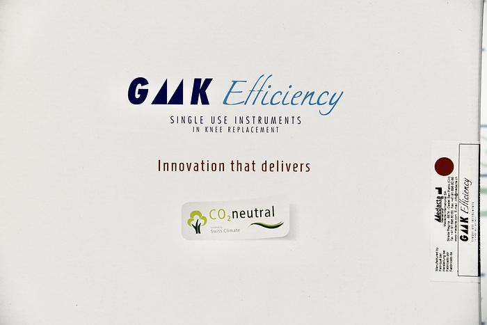 MEDACTA PATELLA INSTRUMENT SET, GAAK EFFICIENCY SINGLE USE INSTRUMENTS IN KNEE REPLACEMENT