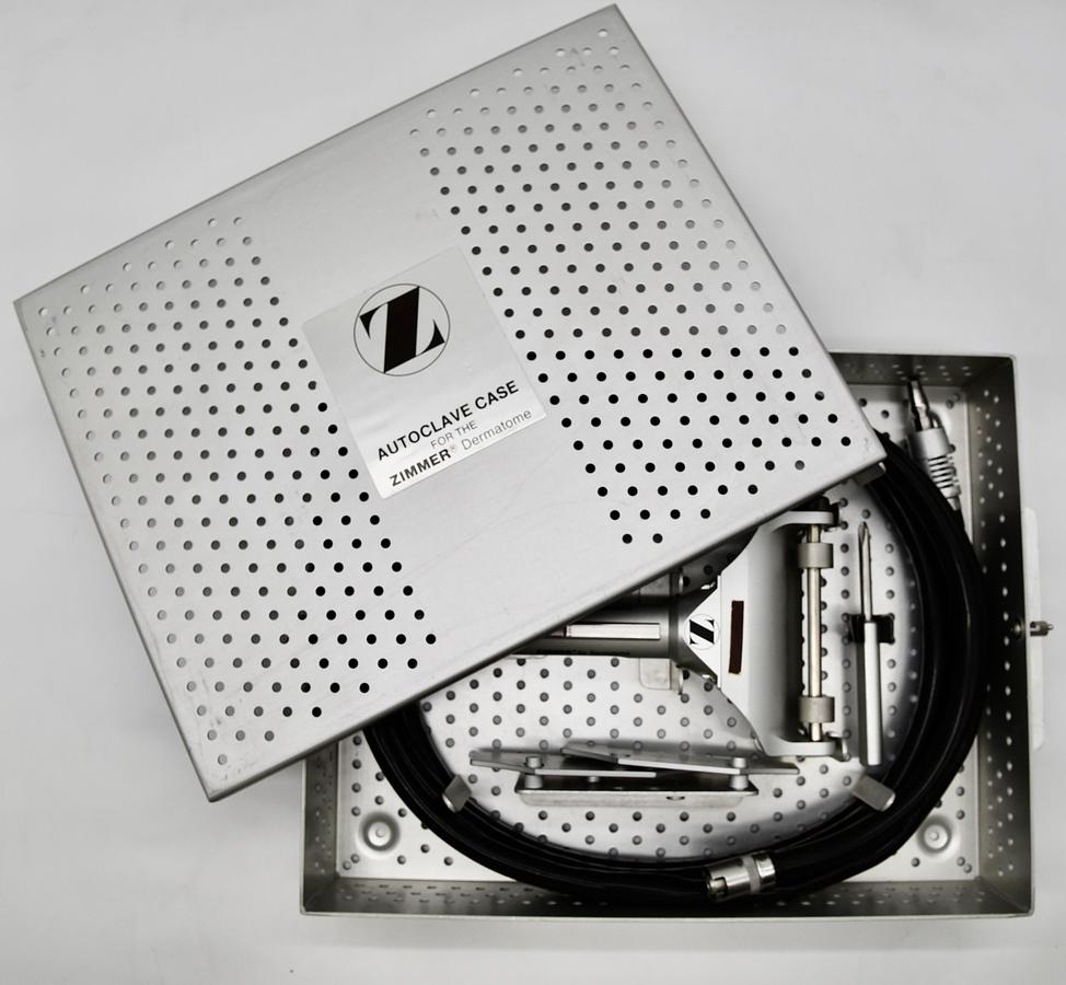 Used Zimmer 8801-01 Air Dermatome Set Precision Skin Grafting System with Blades and Hose