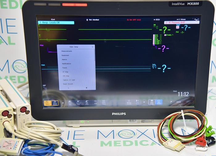 Used PHILIPS INTELLIVUE MX800 ANESTHESIA CO2 MONITOR WITH M3001A & M3015A MODULES