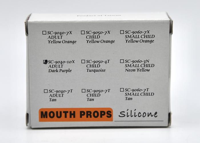 Used PLASDENT MOUTH PROPS SILICONE SC-9040-10X ADULT DARK PURPLE
