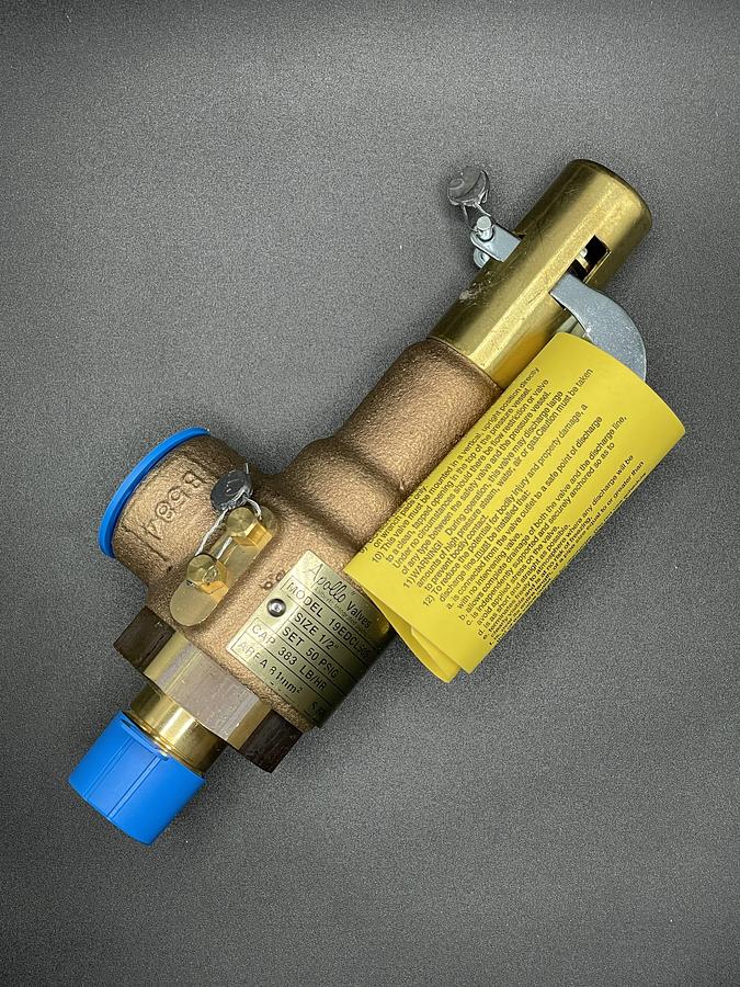 Apollo 19-EDCL-50S Brass Pressure Relief Safety Valve 50 PSIG