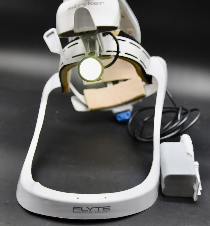 Used Stryker 0408-600-000 Flyte Helmet Systems with Flyte Charger 0408-655-000 and Batteries