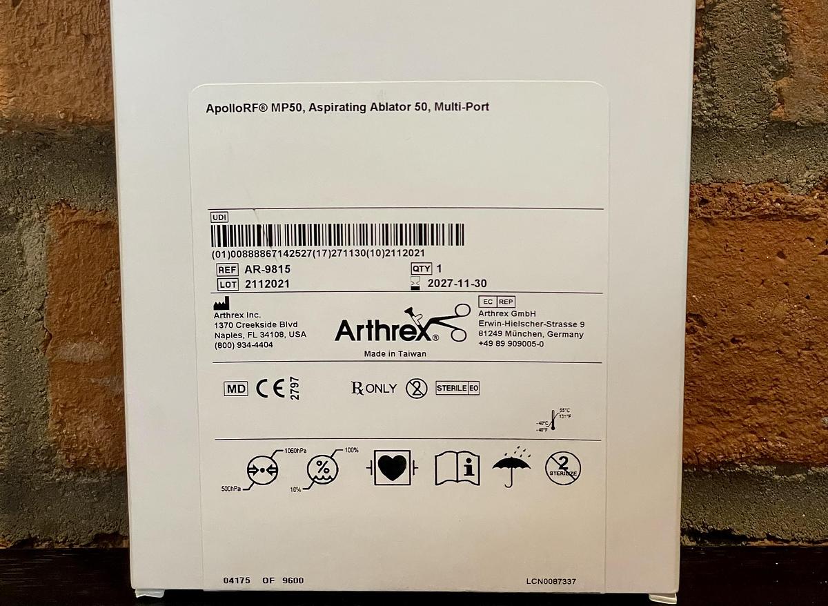 ARTHREX AR-9815 Apollo RF 50° Bipolar Electrosurgical Electrode