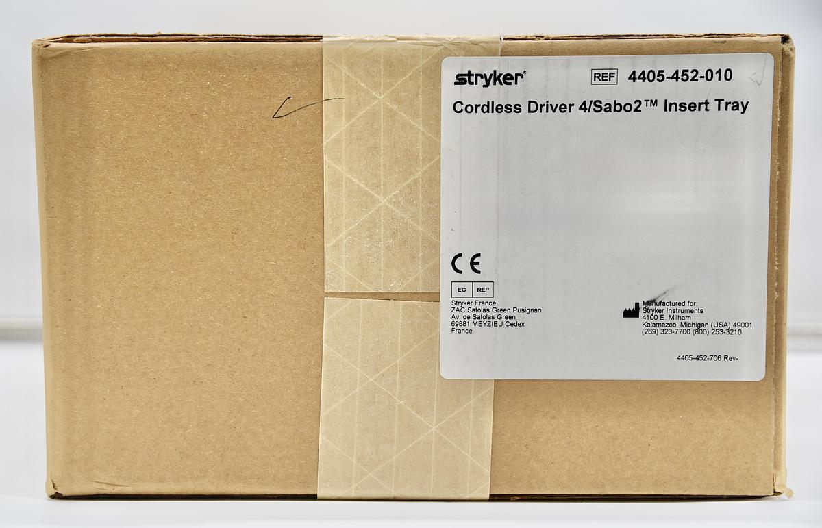 Stryker 4405-452-010 Cordless Driver 4/Sabo2 Insert Tray, Brand New 