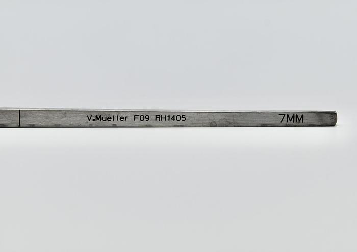 Used V. Mueller RH1405 Cottle Osteotome, 7mm, Length 7.25" / 18.4 cm