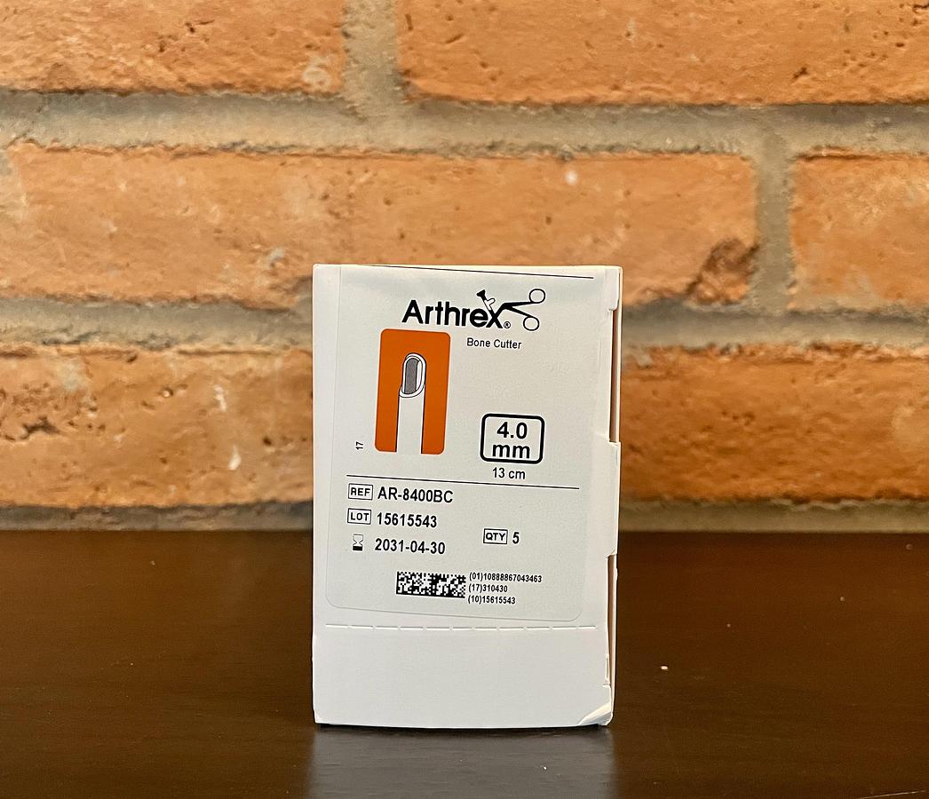 Arthrex AR-8400BC Bone Cutter 4.0mm x 13cm, In-Date, Box of 5