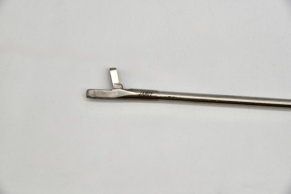 Used Jarit 475-234 Yeoman Biopsy Forcep, Rotating Shaft, Improved Handle, Straight, 16-1/4" 
