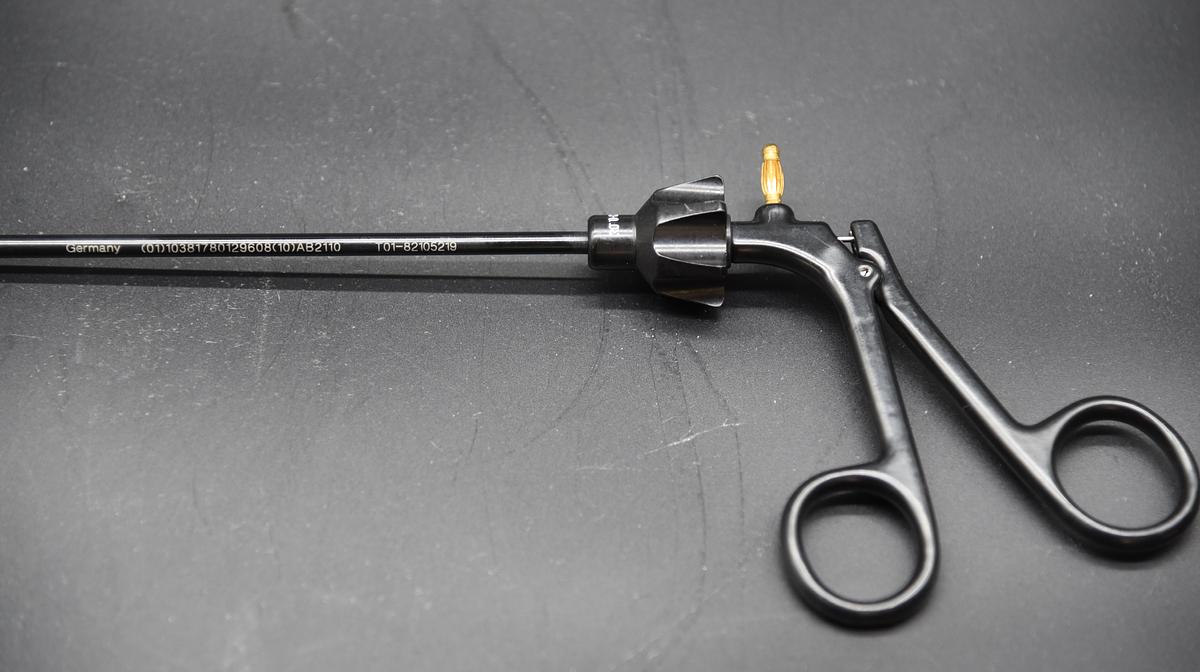 Used INTEGRA JARIT 625-105 Integra® Jarit® Grasping Forceps, 13-1/2", Roto-Cam, Double Action Insulated, 5mm