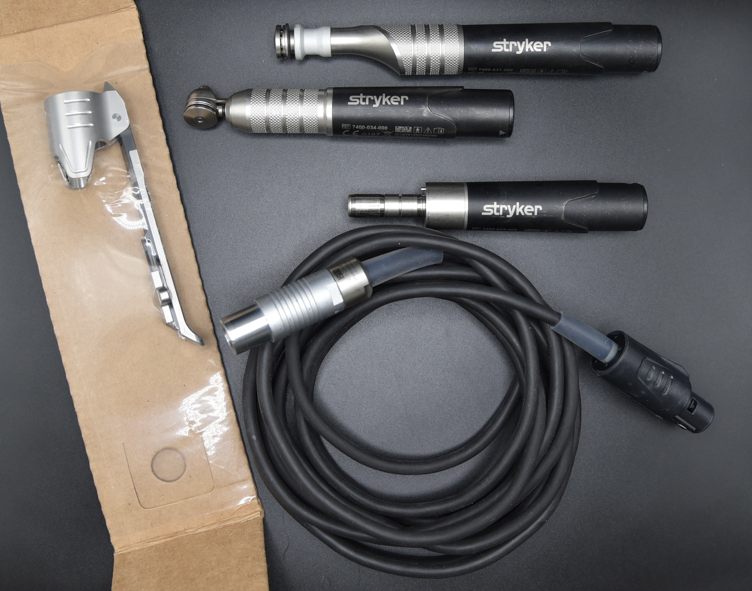 Used STRYKER 7400-015-000, 7400-034-000, 7400-031-000 TPX SET Surgical Power Tool Motor
