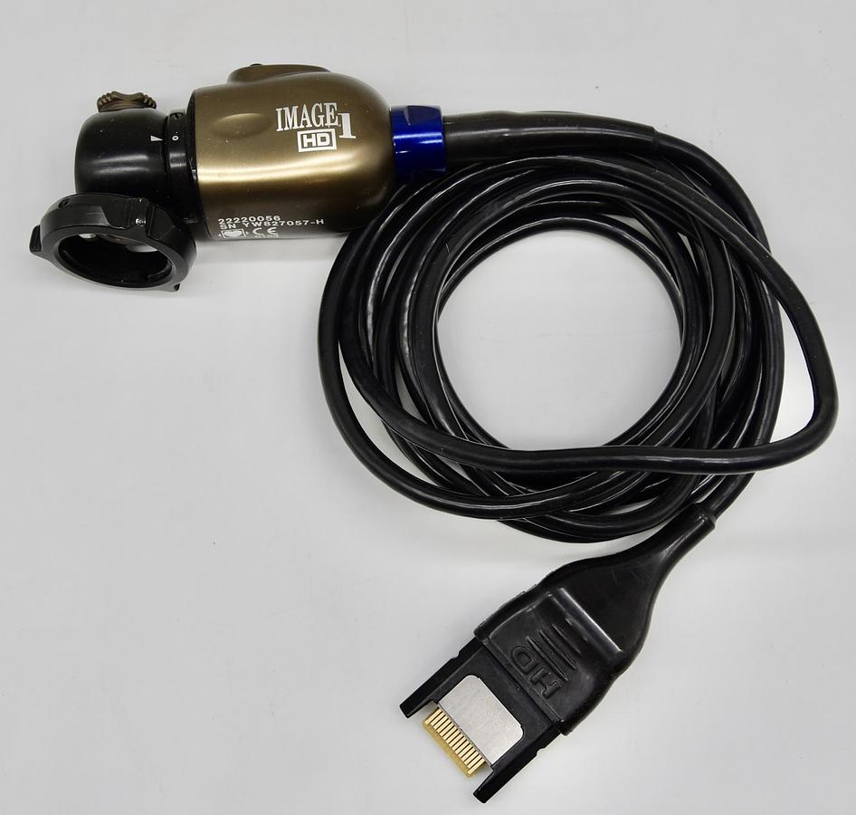 Used Karl Storz 22220056 IMAGE 1™ HD H3-P SPIES Urology Camera Head with Storz Light Cable and Sterilization Tray