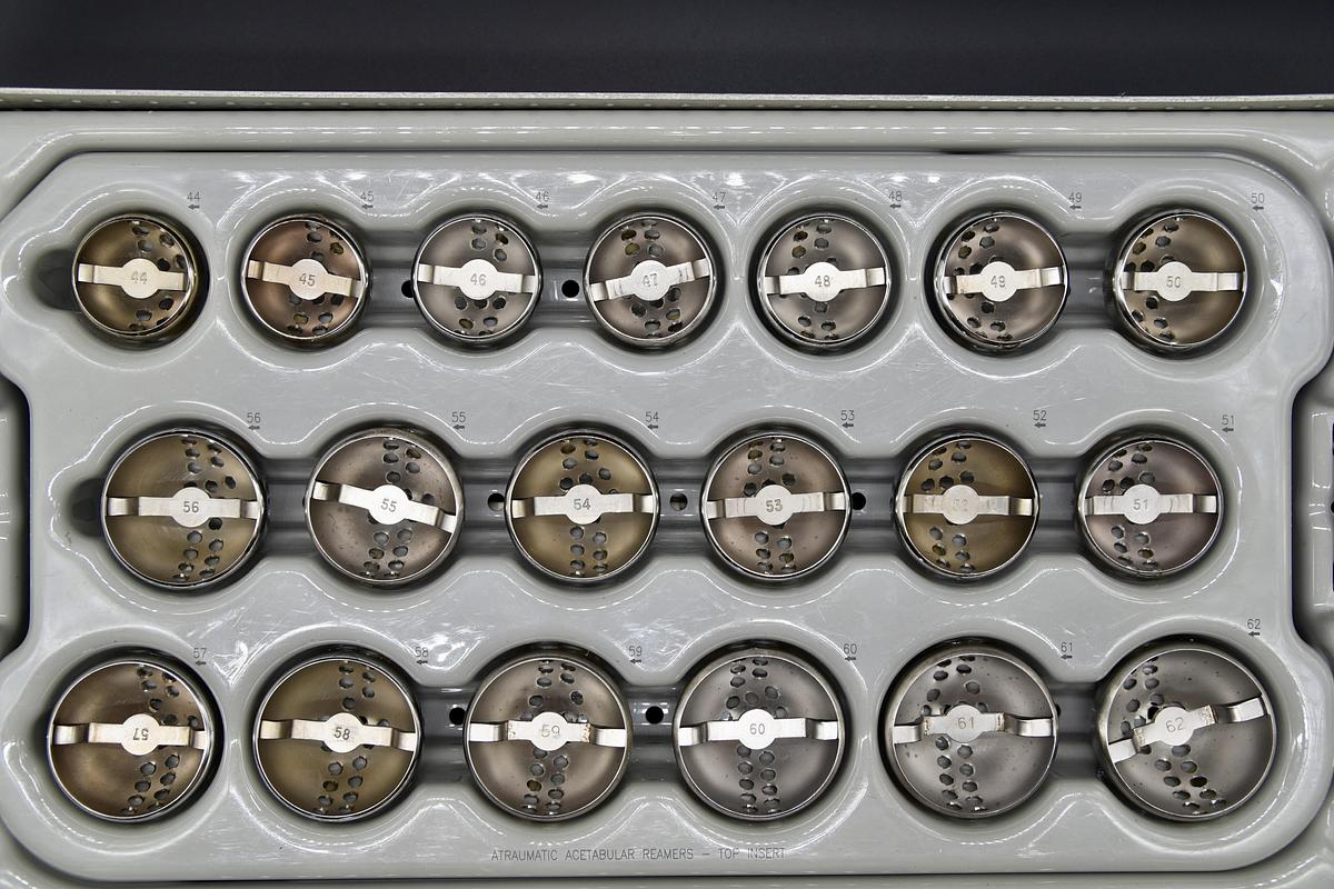 Used 27-Piece Biomet Acetabulum Reamer Basket Set 45-70mm Orthopedic Instrument