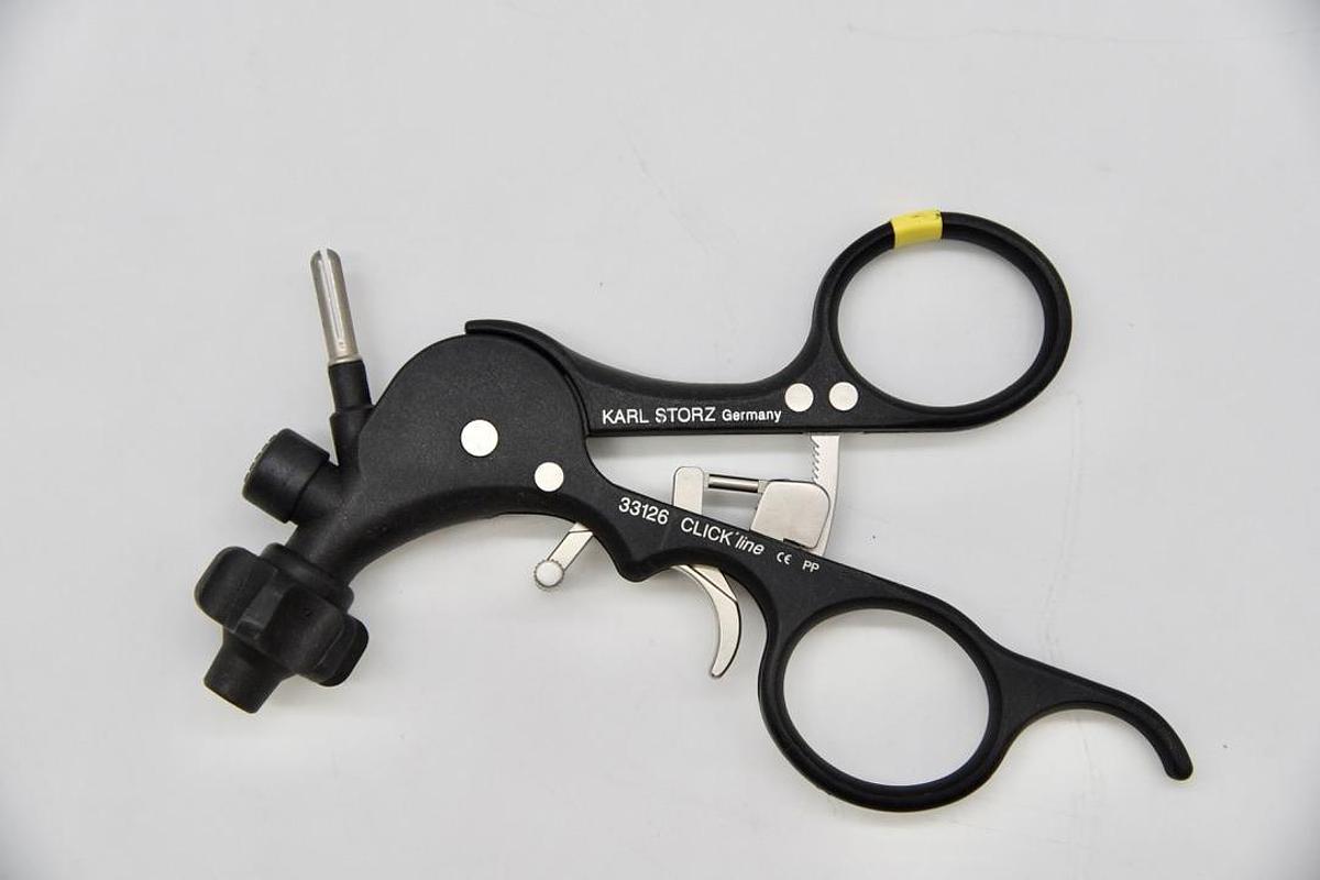 Used Karl Storz 33126 CLICKLINE Ratchet Handle, Plastic, Disengeagable Ratchet