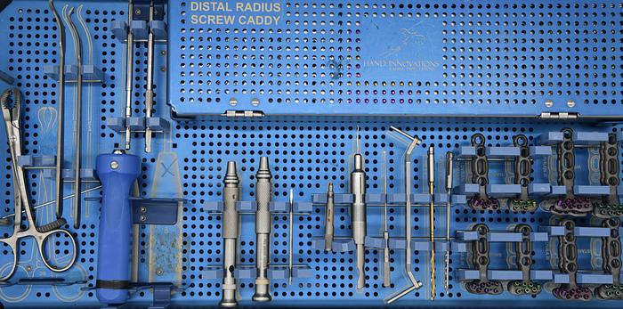 Used Biomet Orthopedic Hand Innovations Distal Radius System Set