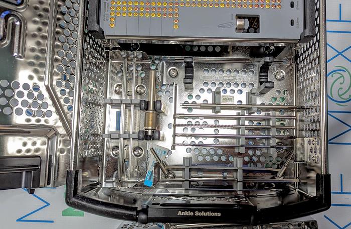 Used STRYKER ANKLE SOLUTIONS INSTRUMENTS, IMPLANTS AND SCREWS