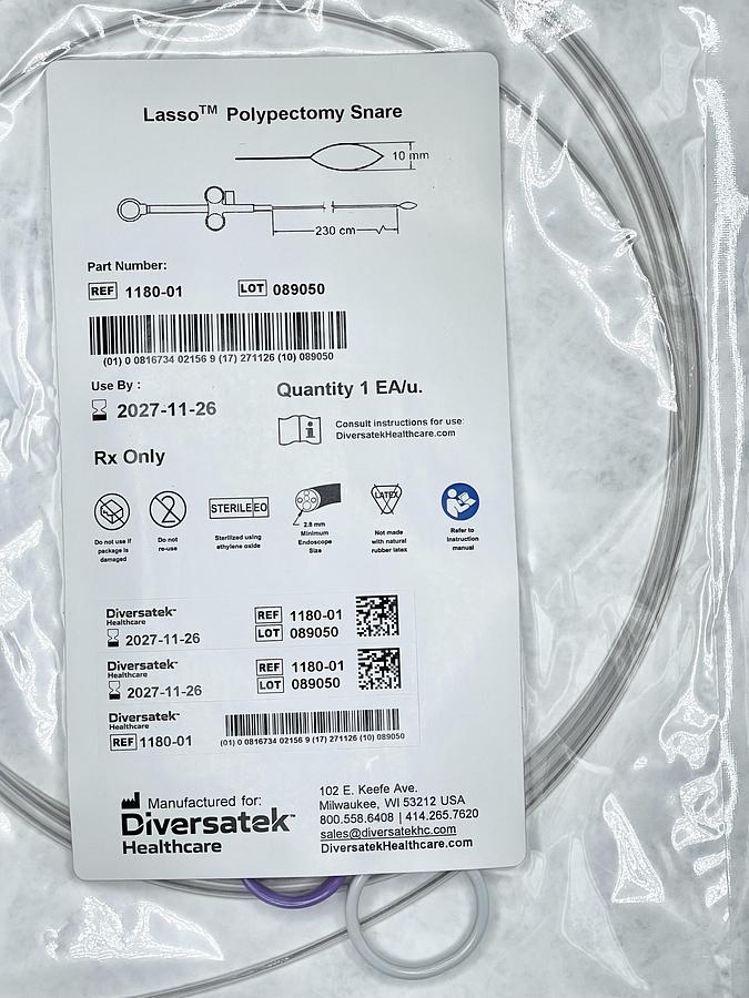 DIVERSATEK HEALTHCARE 1180-01 Lasso Polypectomy Snare