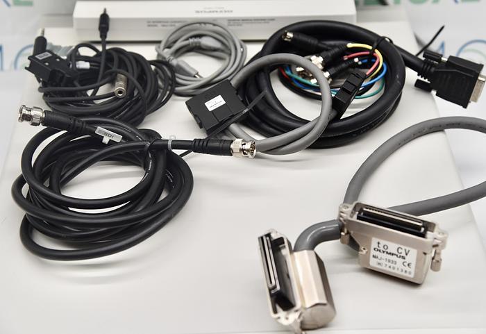 Used Olympus CV-190 EVIS EXERA III Video Processor Endoscopy, MAJ-1430 Pigtail, MAJ-1921 Keyboard with Cables and Accessories