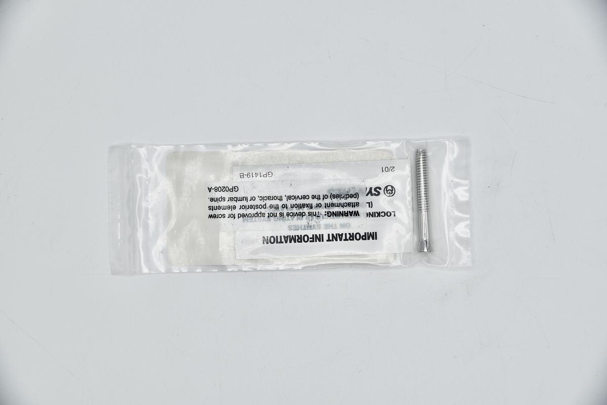 Depuy Synthes 222.554 Conical Screw, 5 dia. x 40 mm Length, Stainless Steel, Cannulated