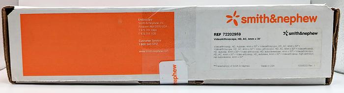 Smith & Nephew 4.0 mm 30° HD Autoclavable Arthroscope, C-Mount 72202959