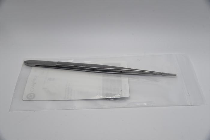 V. MUELLER CH0477 GERALD FORCEPS STRAIGHT FLAT HANDLE CROSS SERR TIPS 1MM OVERALL LENGTH 7-3/4" ( 19.7CM )