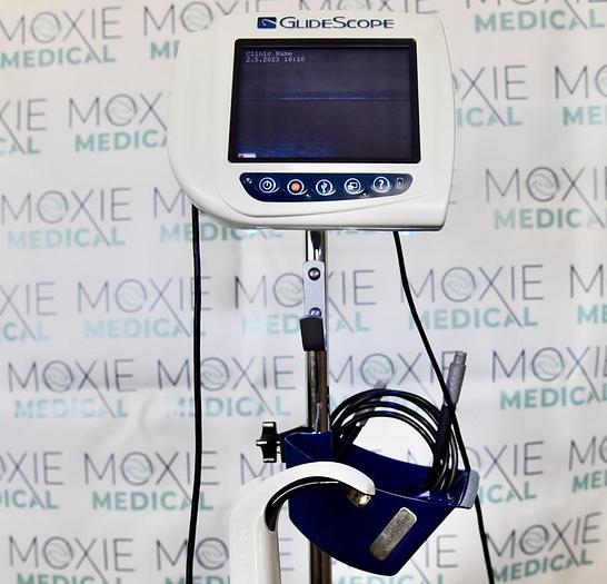 Used Verathon Glidescope 0570-0304 Cobalt AVL Monitor with Power Supply 0570-0307 Baton Camera and Cart