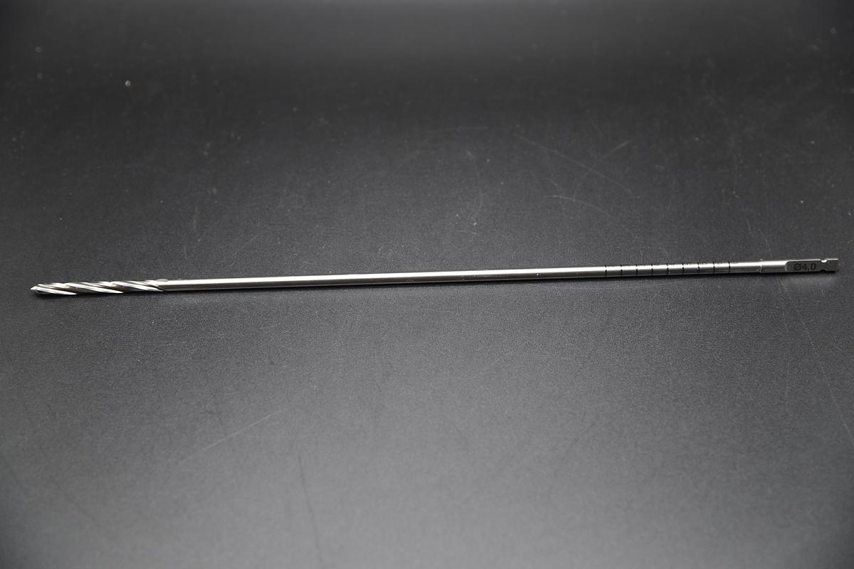 Used Synthes 357.407 Three-Fluted Drill Bit, QC, 4mm X 260mm
