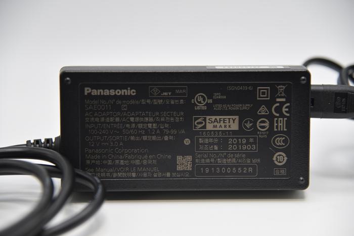 Panasonic AW-PS551P Power Supply for Pt and Cameras AW-PS551P AC Power Adapter, Power Cord, VEEB0115A DC Cable with 5.5mm Plug (9.9'), VEEB0116A DC Cable with 6.5mm Plug (9.9'