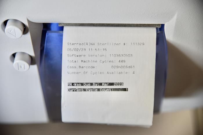 Used ASP ADVANCED STERILIZATION PRODUCTS STERRAD NX STERILIZER WITH CART, REFERENCE 10033