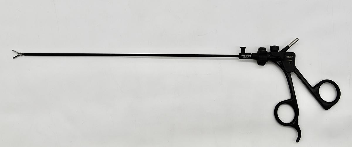 Used Karl Storz 33125 Clickline Metal Handle w/ Hemostat Ratchet and 31310UL Forceps Insert