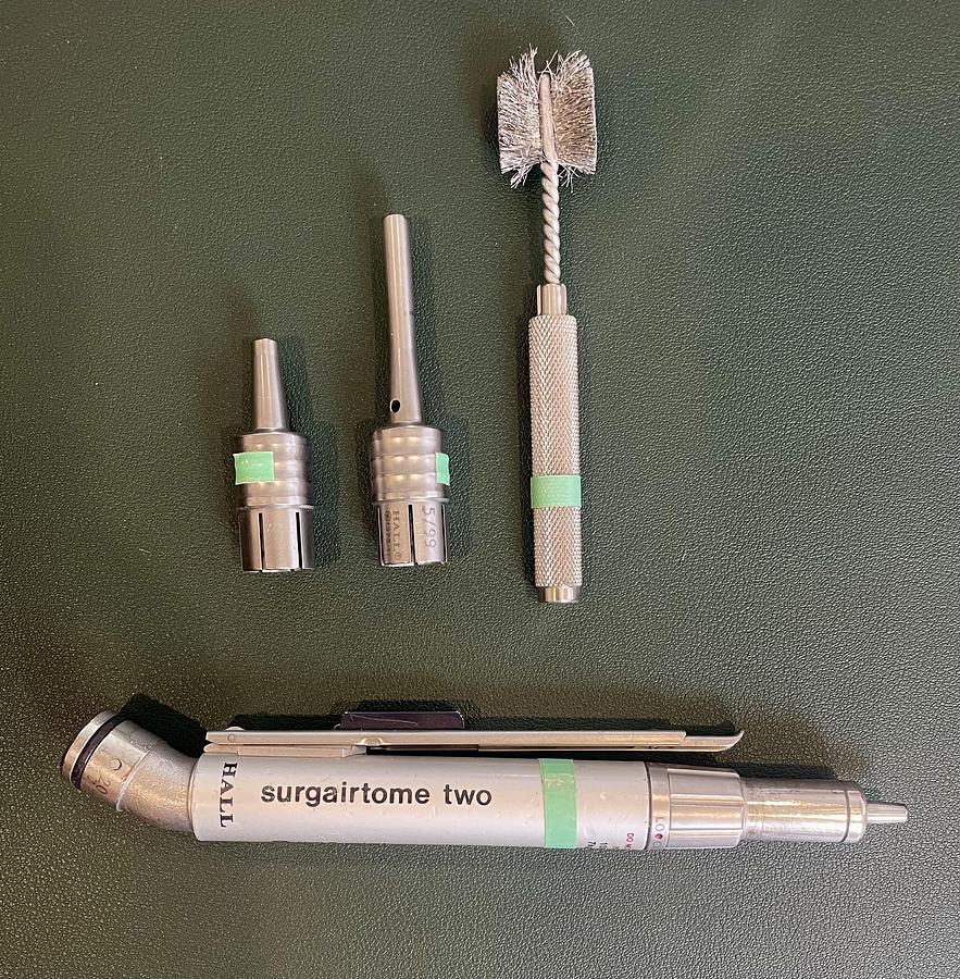 Used Hall Surgairtome 5058-01 High Speed Pneumatic Drill with Burr Guards & Hose