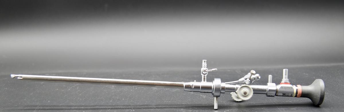 Used Richard Wolf 8650.405 Panoview Plus 70° x 4mm Rigid Arthroscope with Urology Deflecting Bridge 8962.29 and 8962.11 Cystoscope Outer Sheath 8962.11