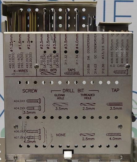 Used Synthes Small Fragment Instrument and Titanium Implant Set – LC –DCP, with Self-Tapping Screws