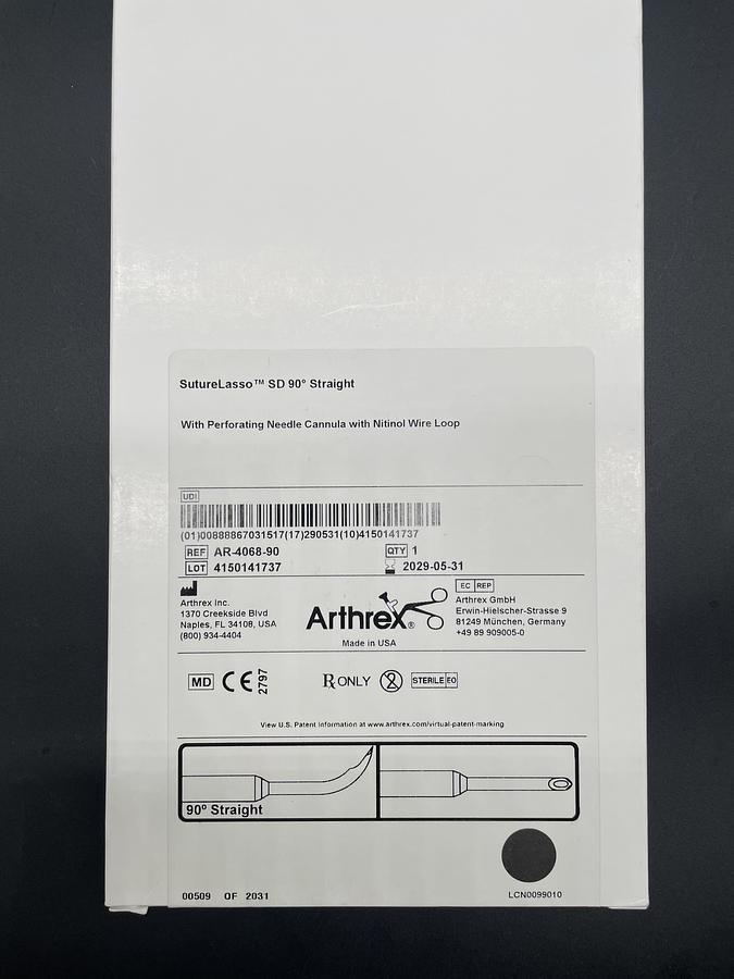 ARTHREX AR-4068-90 SutureLasso 90 Degree Straight Suturing Unit