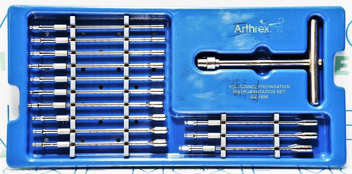 Used ARTHREX ACL TUNNEL PREPARATION INSTRUMENTATION SET