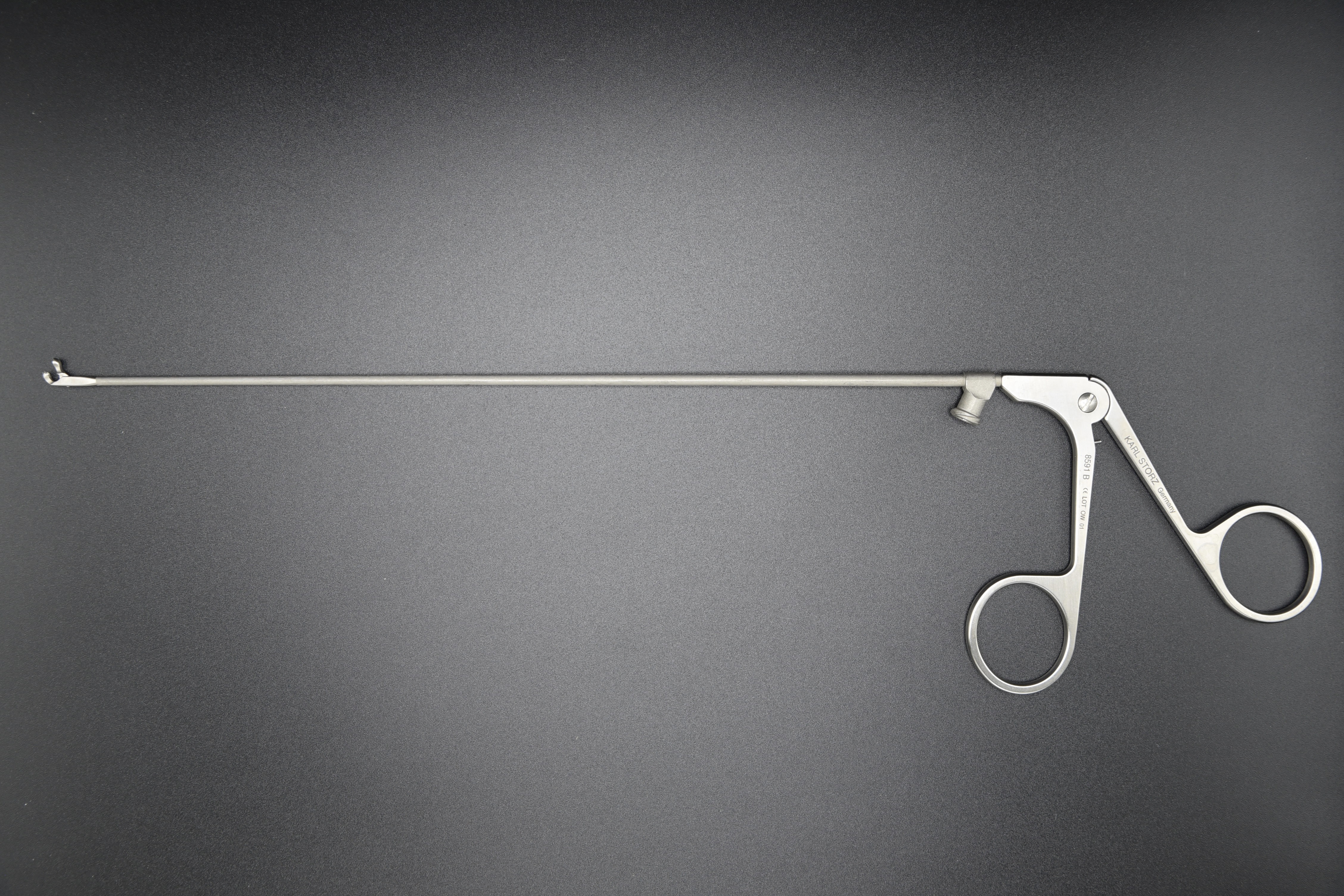 Used Storz Kleinsasser Cutting Forceps w/ 2mm Cup Jaws Curved Up 8591B